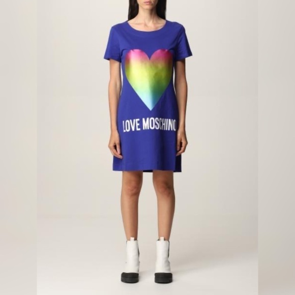 NWT Love Moschino Heart Tshirt Dress - Picture 4 of 15